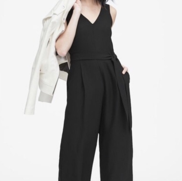 Banana Republic Black V-Neck Jumpsuit - Picture 1 of 5